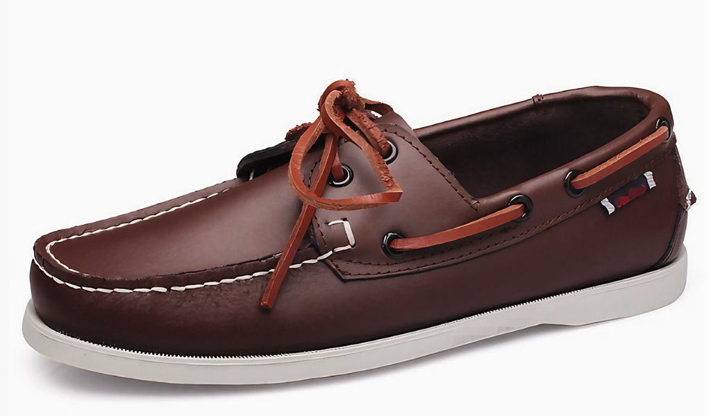 Chaussures bateau homme, semelle antidérapante, du 38 au 47, marron foncé