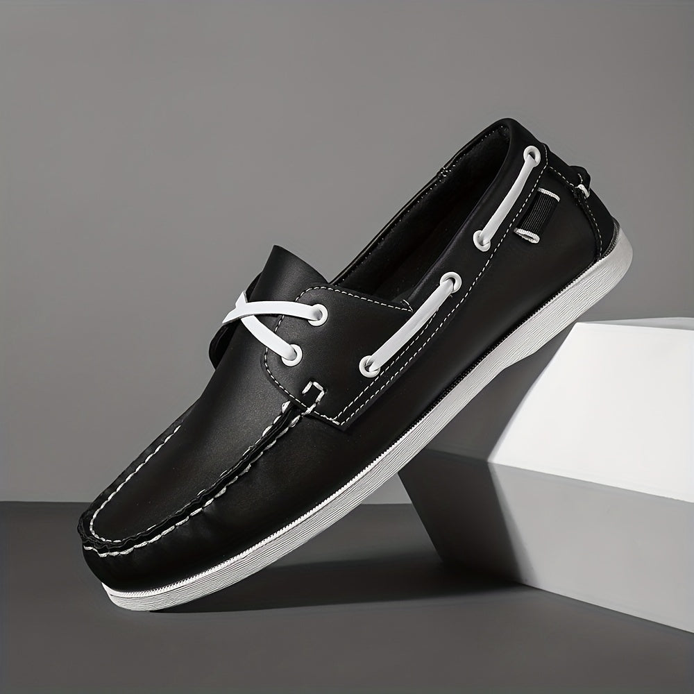 Chaussures bateau homme, semelle antidérapante, du 38 au 47, noir