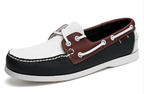 Chaussures bateau homme, semelle antidérapante, du 38 au 47, blanc et noir
