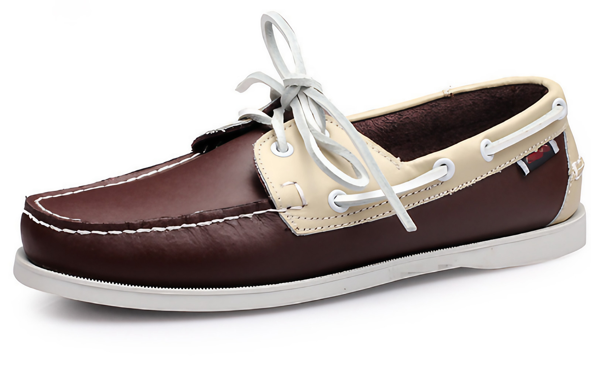 Chaussures bateau homme, semelle antidérapante, du 38 au 47, brun riz
