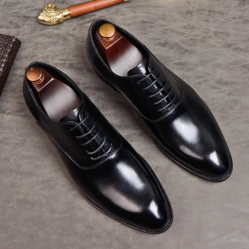 Chaussures habillées homme classiques, marron ou noir, noir