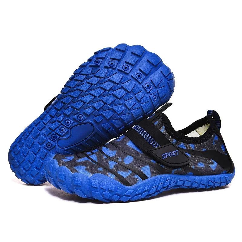 Chaussures aquatiques enfant à séchage rapide, du 29 au 38, bleu
