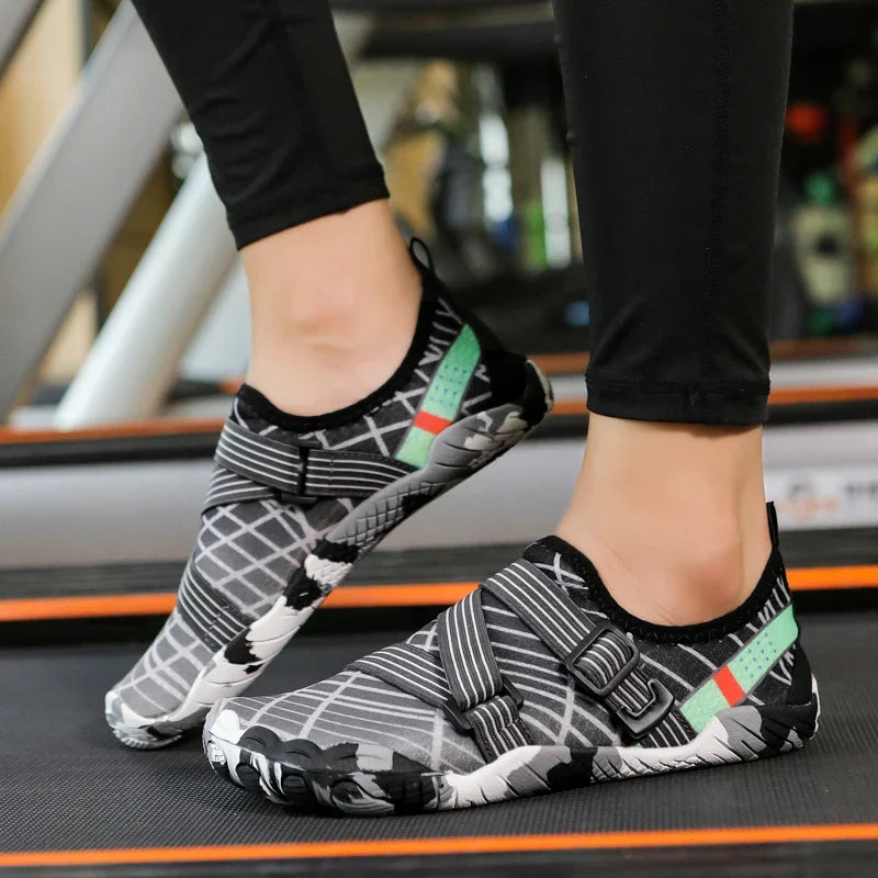 Chaussures d'eau pieds nus adulte, semelle en caoutchouc