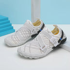 Chaussures d'eau pieds nus adulte, semelle en caoutchouc, blanc