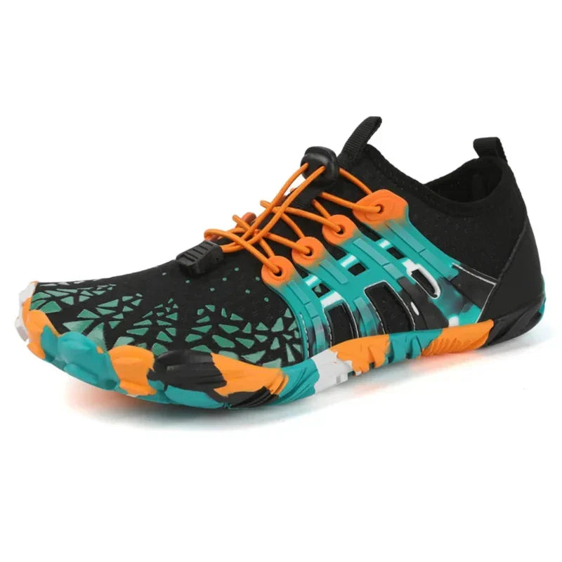 Chaussures aquatiques pieds nus mixtes, boucle réglable, 26 au 46, noir