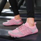 Chaussures aquatiques pieds nus mixtes, maille et lacets élastiques