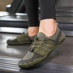 Chaussures aquatiques pieds nus mixtes, maille et lacets élastiques