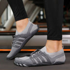 Chaussures aquatiques pieds nus mixtes, maille et lacets élastiques