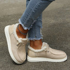 Chaussures d'hiver femme à doublure chaude, légères, quatre coloris, beige