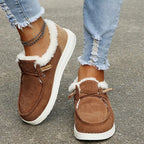 Chaussures d'hiver femme à doublure chaude, légères, quatre coloris, marron