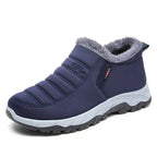 Chaussures d'hiver mixtes à enfiler, doublure textile, bleu