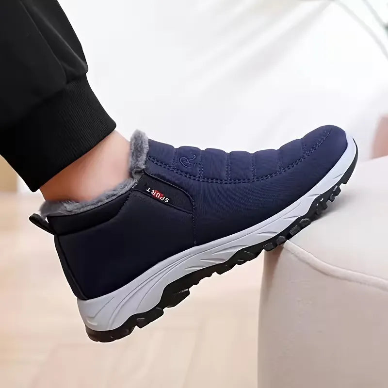 Chaussures d'hiver mixtes à enfiler, doublure textile