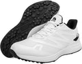 Chaussures de golf homme légères et imperméables, à crampons, blanc