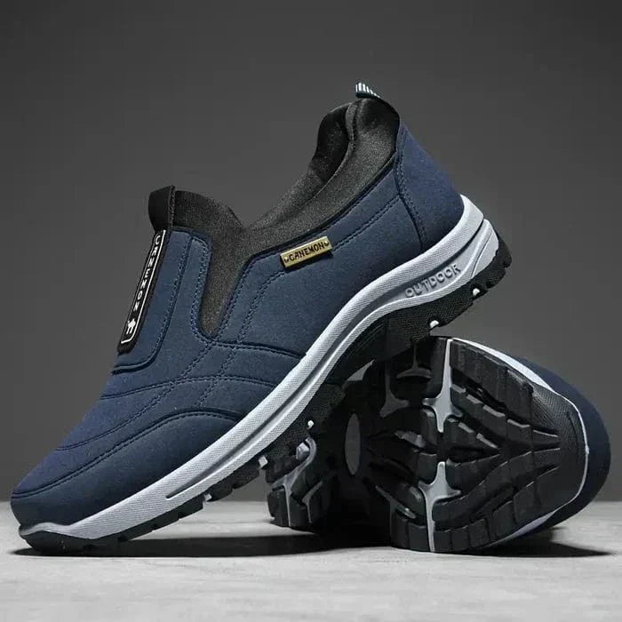Chaussures de marche antidérapantes, avant-pied large, 38 au 47, bleu