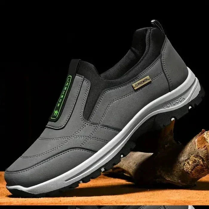 Chaussures de marche antidérapantes, avant-pied large, 38 au 47, gris