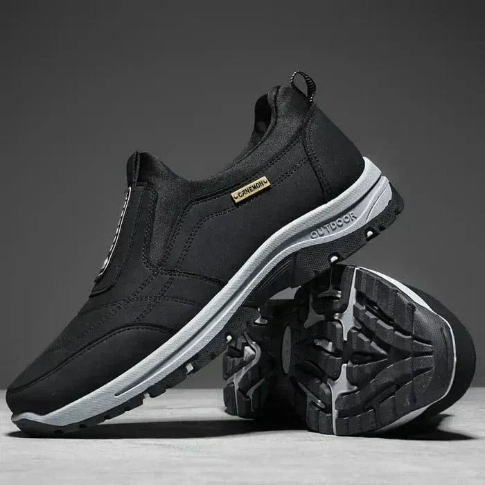 Chaussures de marche antidérapantes, avant-pied large, 38 au 47, noir