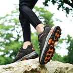 Chaussures de marche femme à lacets, semelle crantée