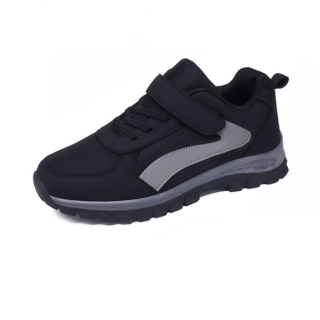 Chaussures de marche mixtes, semelle caoutchouc et EVA antidérapante, noir
