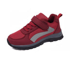 Chaussures de marche mixtes, semelle caoutchouc et EVA antidérapante, rouge