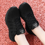 Chaussures de marche femme à enfiler, tige à la cheville, noir