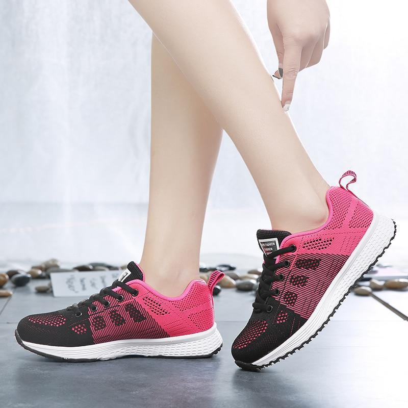 Chaussures de marche femme à enfiler, tige à la cheville