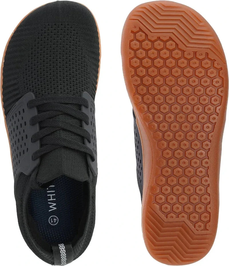 Chaussures minimalistes homme forme large, pour la marche