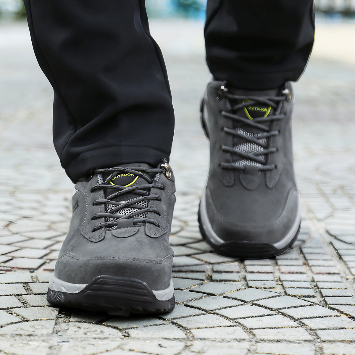 Chaussures orthopédiques homme de marche, semelle antidérapante