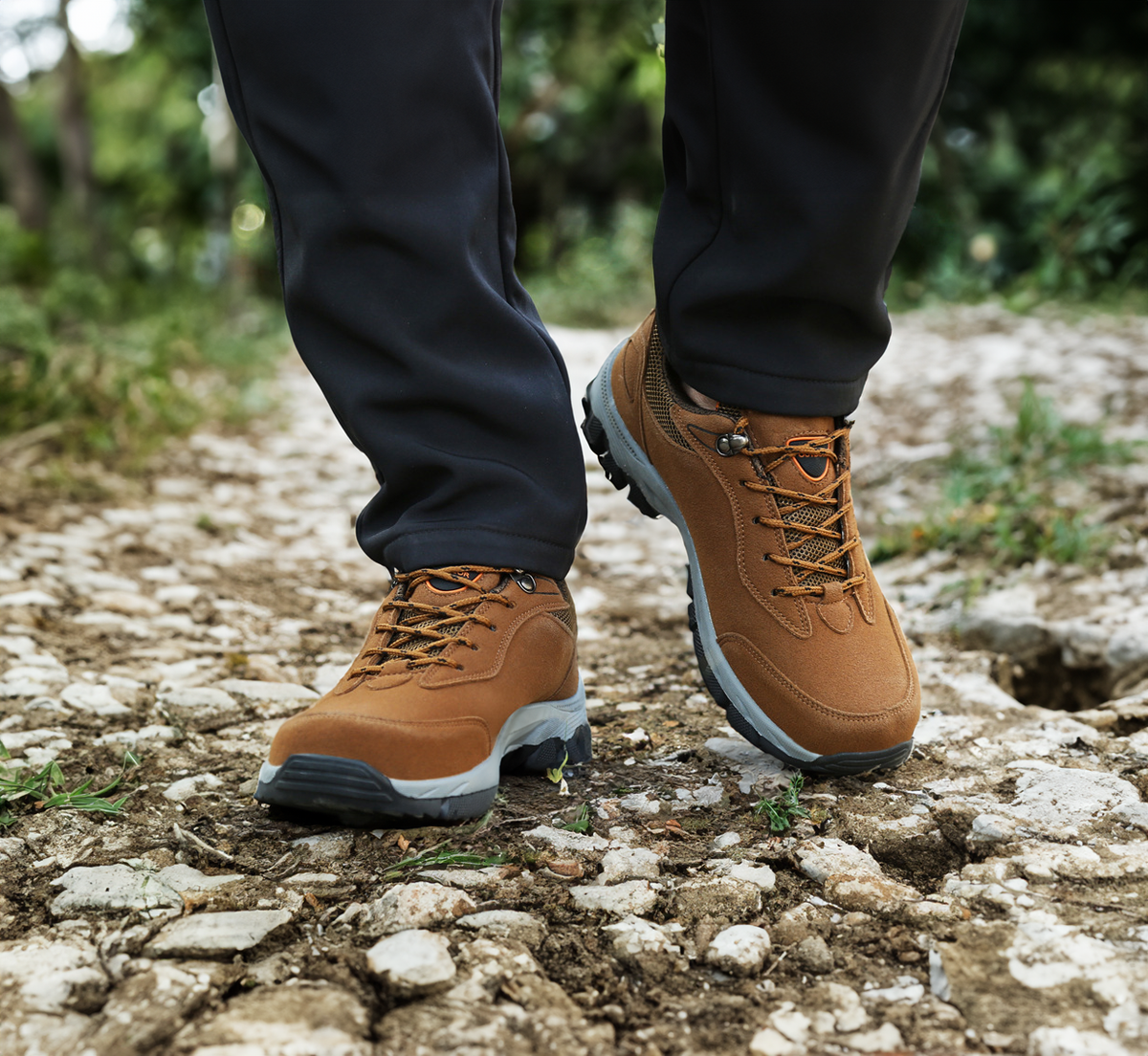 Chaussures orthopédiques homme de marche, semelle antidérapante