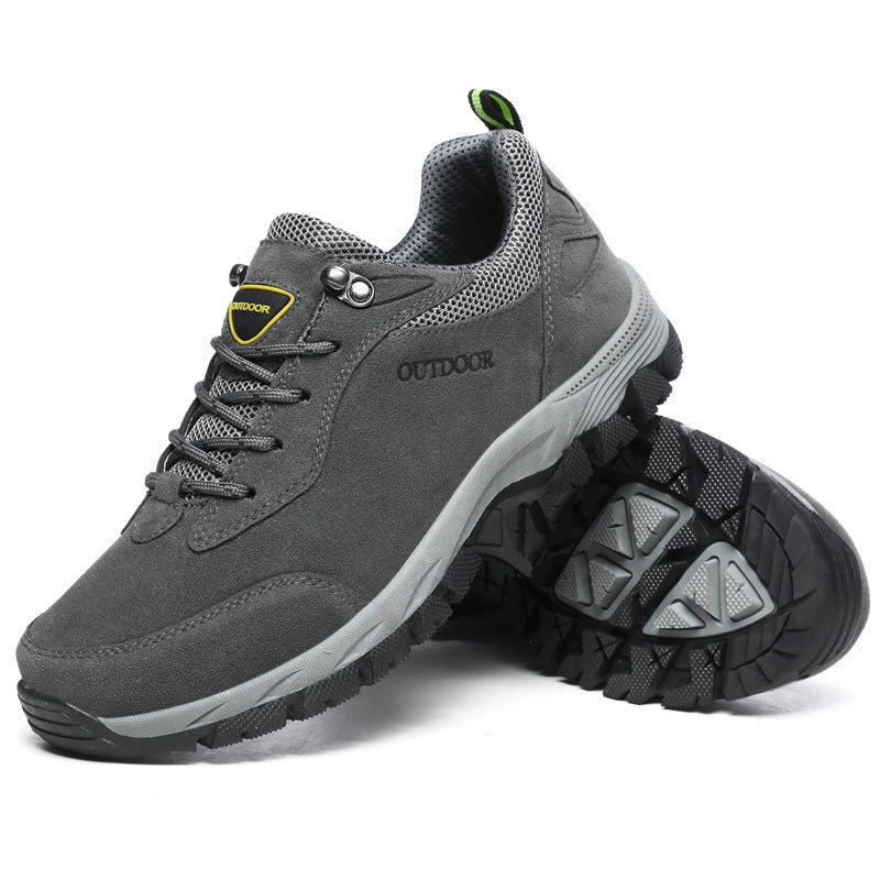 Chaussures orthopédiques homme de marche, semelle antidérapante, gris