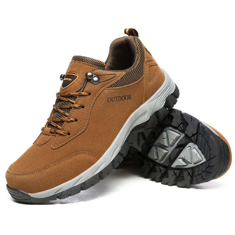 Chaussures orthopédiques homme de marche, semelle antidérapante, marron