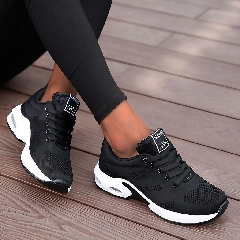 Chaussures orthopédiques de marche femme à enfiler, six coloris, noir