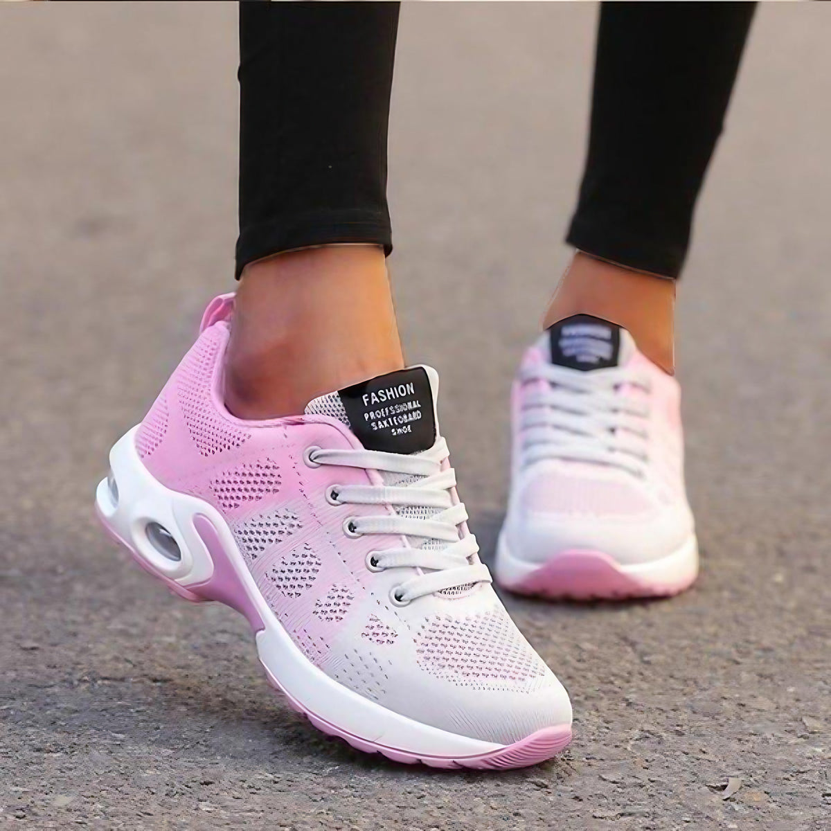 Chaussures orthopédiques de marche femme à enfiler, six coloris, rose clair