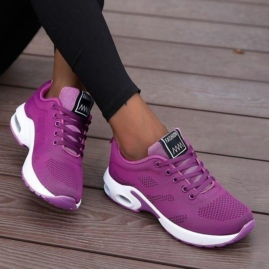 Chaussures orthopédiques de marche femme à enfiler, six coloris, pourpre