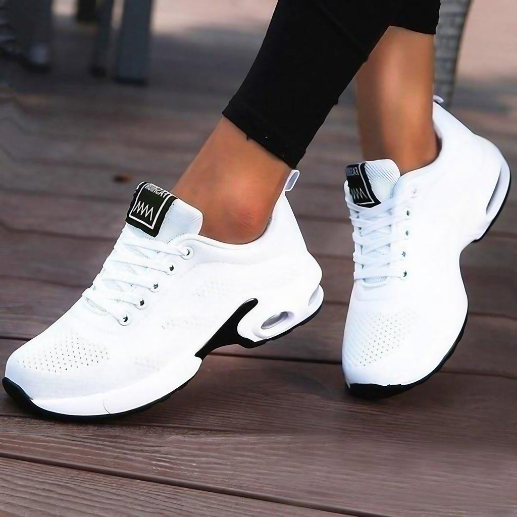 Chaussures orthopédiques de marche femme à enfiler, six coloris, blanc