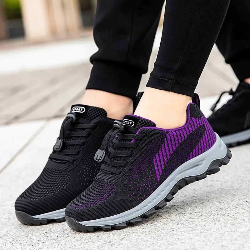 Chaussures de marche mixtes, semelle caoutchouc et EVA, à lacets