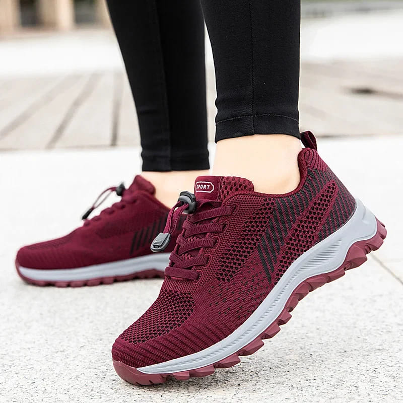 Chaussures de marche mixtes, semelle caoutchouc et EVA, à lacets