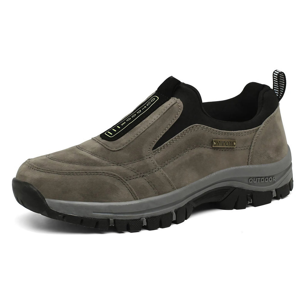 Chaussures de marche mixtes à enfiler, semelle antidérapante, kaki