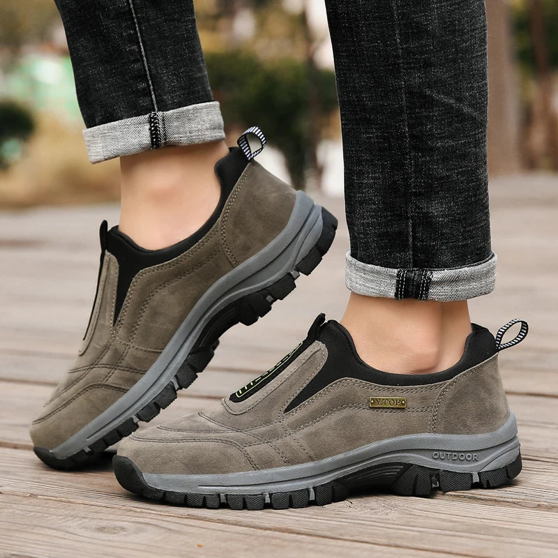 Chaussures de marche mixtes à enfiler, semelle antidérapante