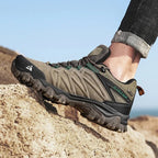 Chaussures de randonnée homme en cuir, semelle caoutchouc