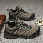 Chaussures de randonnée homme en cuir, semelle caoutchouc