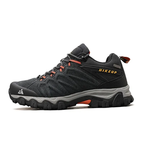 Chaussures de randonnée homme en cuir, semelle caoutchouc, gris
