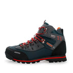 Chaussures de randonnée homme imperméables, semelle caoutchouc, orange