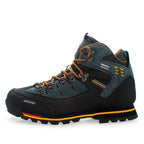 Chaussures de randonnée homme imperméables, semelle caoutchouc, jaune