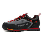 Chaussures de randonnée homme, semelle crantée, jaune ou rouge