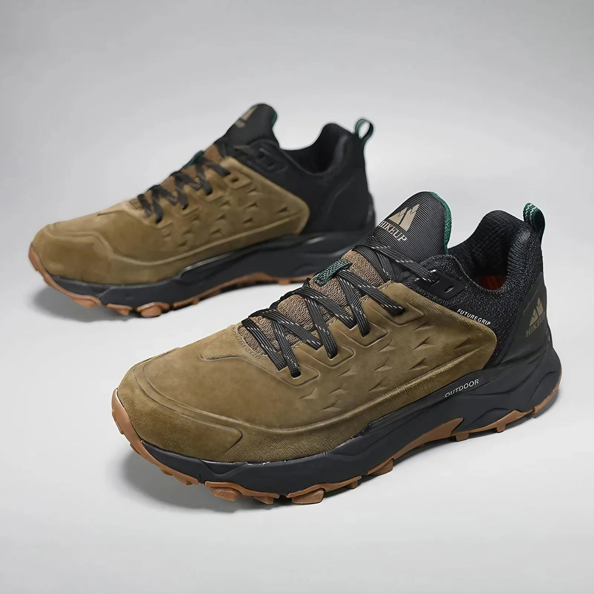 Chaussures de randonnée homme en cuir suédé, semelle antidérapante