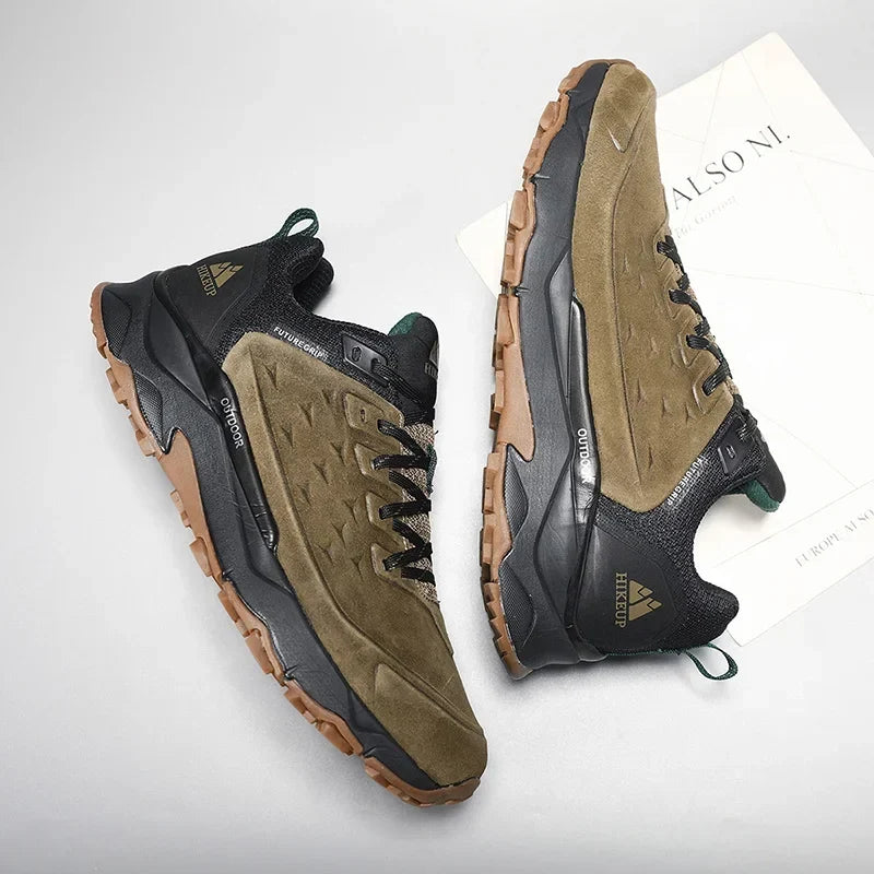 Chaussures de randonnée homme en cuir suédé, semelle antidérapante