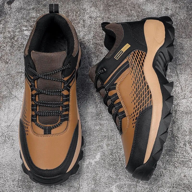 Chaussures de randonnée homme imperméables à lacets, motif étoilé