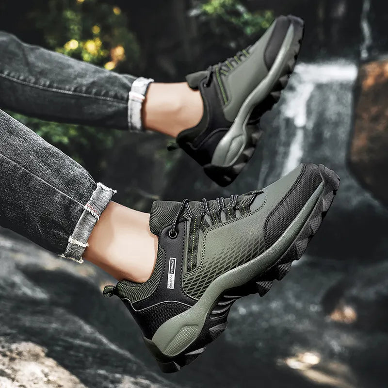 Chaussures de randonnée homme imperméables à lacets, motif étoilé