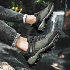 Chaussures de randonnée homme imperméables à lacets, motif étoilé