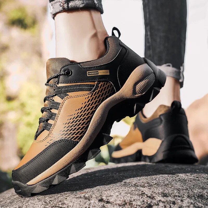 Chaussures de randonnée homme imperméables à lacets, motif étoilé
